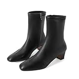 SOVANYOU Black Booties for Women Dressy Chunky Low Heel...