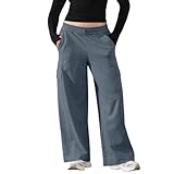 Women's Wide Leg Casual Pants Drawstring Waist Straight...