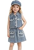 Deerhobbes Design your own Girls 2 Piece Denim Outfit...