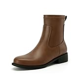 Athlefit Women's Ankle Boots Chunky Low Heel Fall...