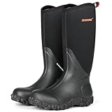 Showave Women's Rain Boots Tall Insulated Rubber Boots...