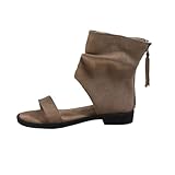 Women Open Toe Round Toe Buckle Strap Sandals Ankle...