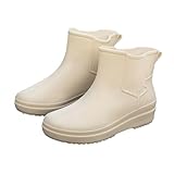 Women's Deck Boots Waterproof Slip On Ankle Rain Boots...