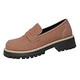 Women's Platform Loafers Comfortable Platform Lug Sole...