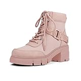 REDTOP Women's Combat Boots Chunky Lug Sole Ankle Boots...