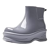 Toumov Women's Short Rain Boots Rubber Waterproof...
