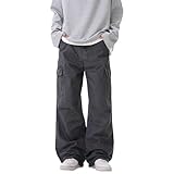 Mens Vintage Baggy Cargo Jeans Wide Leg Hip Hop Jeans...