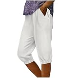 LMSXCT Faux Denim Capri Pants for Women High Waisted...