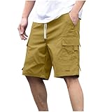 Work Shorts for Men Elastic Waist Summer Fashion Short...
