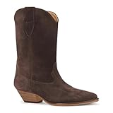 VERISSON Faux Suede Cowboy Boots for Women Brown...