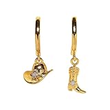 Earrings With Zirconia Pendant For Ladies, Cool Denim...