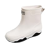 XDFVC Womens Rain Boots Chelsea Ankle Booties Mens...