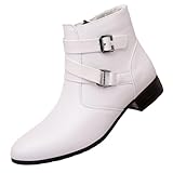 Abborora Men's Fashion Pointed Toe Chelsea Boots,Buckle...
