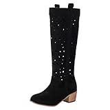Women's Casual Knee High Boots With A Round Toe And...