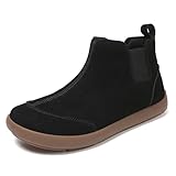 UBFEN Womens 100% Genuine Suede Leather Chelsea Ankle...