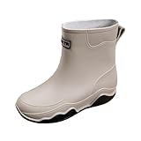 XDFVC Womens Rain Boots Chelsea Ankle Booties Mens...