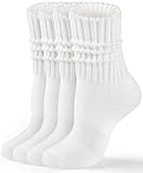 HONGTEYA Crew Socks for Women Cozy Cotton Slouchy...