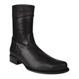 Men's White Diamonds Premium Black Leather Western...