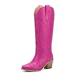 Women’s Wide Calf Cowboy Boots – Knee High Western...