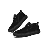 Men's Soft Suede Ankle Boots Fashion Leather Round Toe...