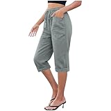 bawilom Womens Capri Yoga Pants Straight Leg Beach...