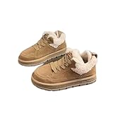 Snow Boots with Faux Fur Lining, Water-Resistant Suede...