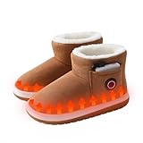 Nedora Heated Slippers for Women, Snow Resistant Foot...