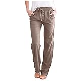 fartey Womens Casual Pants Cotton Linen Summer Trousers...