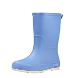 Sky Blue Women's Fall Winter Mid Calf Rain Boots Chunky...