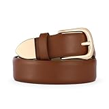 RISANTRY Women's Brown Belts with Gold Buckle Ladies...