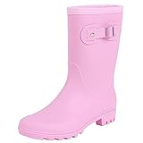 Fubotao Women's Mid Calf Rain Boots Waterproof Fashion...