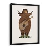 Canvas Lab | Cow Cowboy by Fab Funky | 17 x 23 in |...