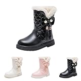Girls Winter Snow Boots Warm Fleece Lined Cute Bowknot...