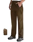 iCreek Men's Packable Rain Pants Waterproof Lightweight...