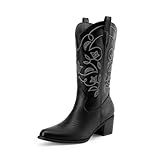 DREAM PAIRS Cowboy Boots for Women Cowgirl Western...