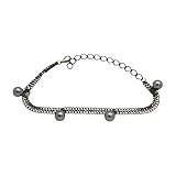 Women Gunmetal Boot Chain Bracelets Ball Charm Shoe...
