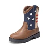 DREAM PAIRS Boys Girls Cowboy Boots Kids Western Riding...