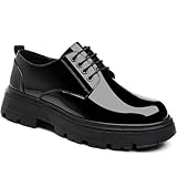 NCCDM Mens Waterproof Patent Leather Ankle Boots,...