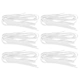 GALPADA 6 Pairs White Flat Replacement Shoelaces for...