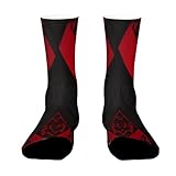 FekiLoot Red Black Crew Socks Casual Athletic Running...