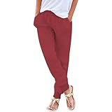 Boho Pants for Women Womens High Waist Casual Linen...
