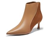 Coutgo Womens Kitten Heel Ankle Boots Pointed Toe Side...