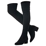 Mtzyoa Over The Knee Boots for Women Black Size 7 Low...