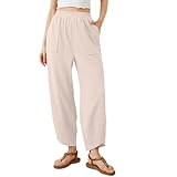 Women's Quick-Dry Yoga Capris Wide Leg Elastic Waist...