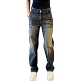 Men Casual Stretch Straight Denim Pants Young Fashion...