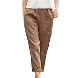 fartey Cotton Pants for Women Casual Summer Linen...