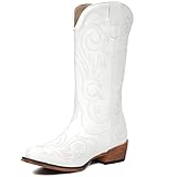 IUV Wide Cowboy Boots For Women Mid Calf Cowgirl Boots...