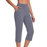 Womens Dressy Capri Pants Buttery Soft Yoga Leggings...