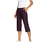 Mzkdieey Faux Capris Jeans for Women Straight Leg High...
