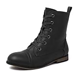 katliu Women's Combat Boots Lace up Military Ankle...